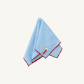 Clear sky napkin with red trim - set of 2