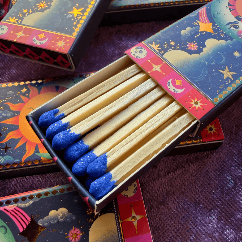 Celestial Sun and Moon Matchbox