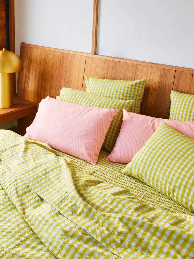 Citrus Seersucker Quilt Cover: King