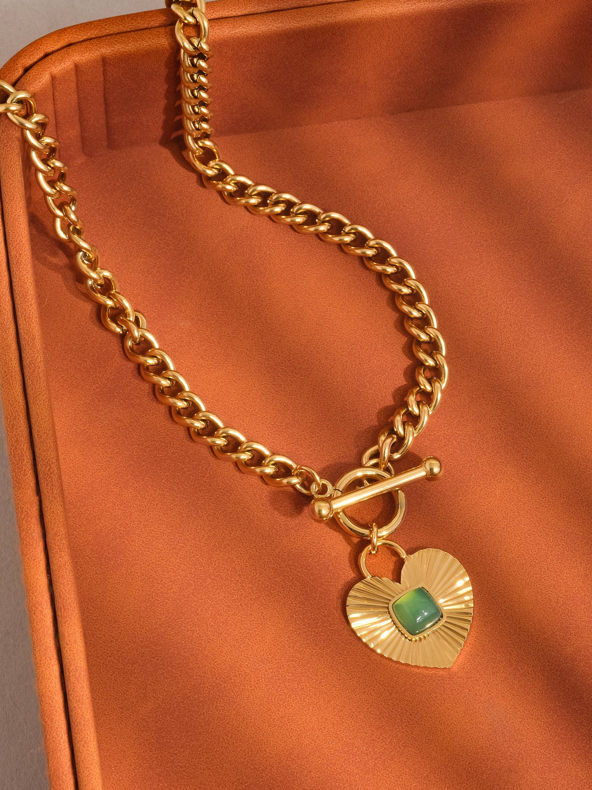 Après Green Heart Necklace