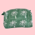 Indie Cosmetic Bag - Palm Tree Green [Large]