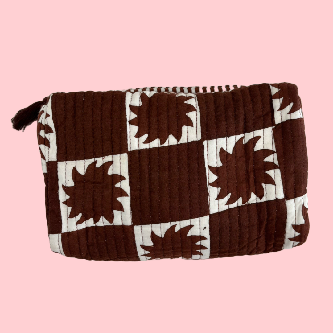 Indie Cosmetic Bag - Sunny Cacao [Medium]