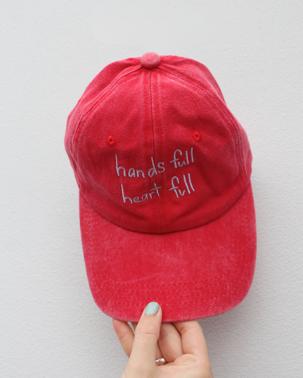 Heart Full Adults Cap: Purple / Cream