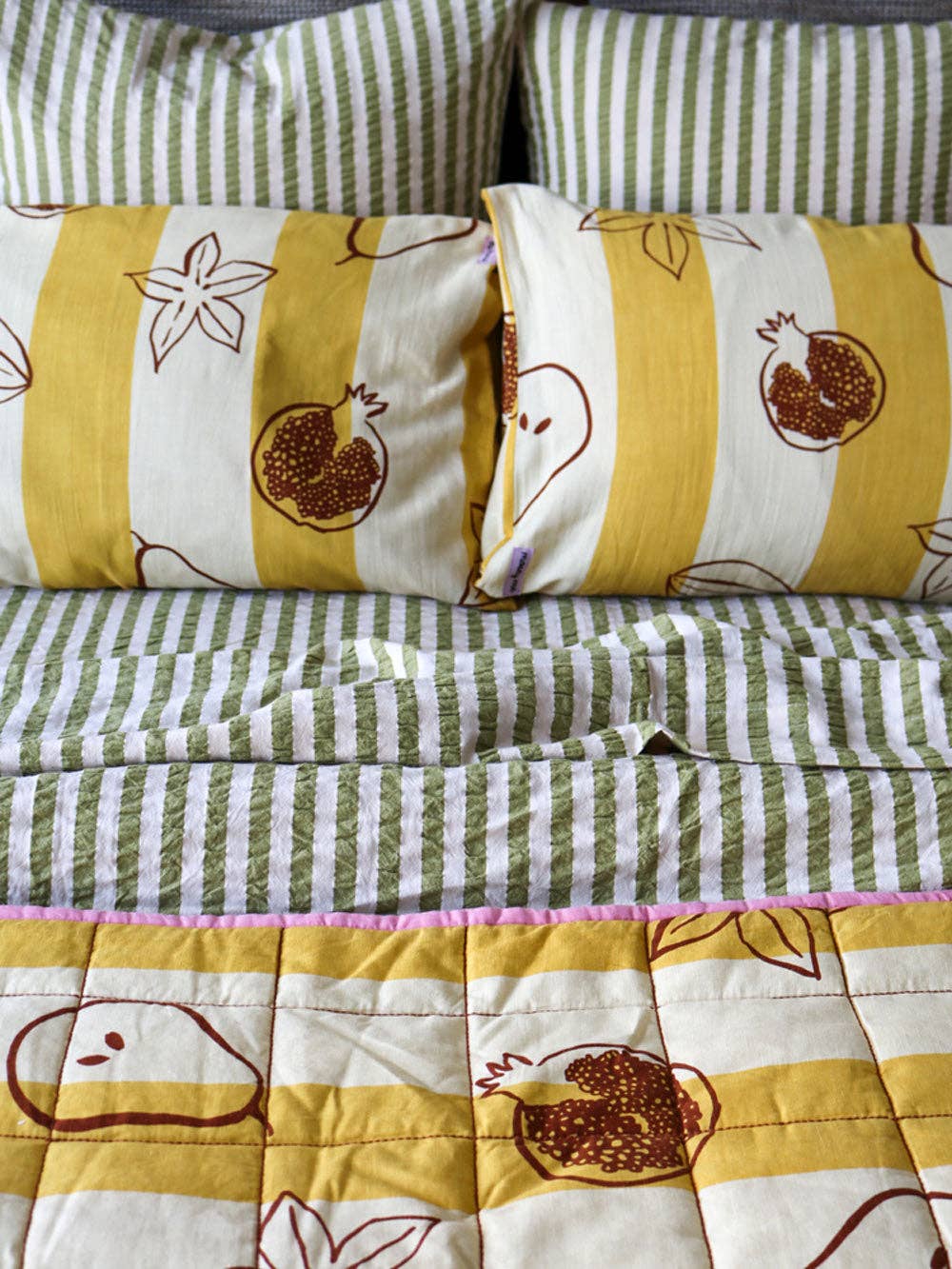 Pistachio Seersucker Quilt Cover [King]