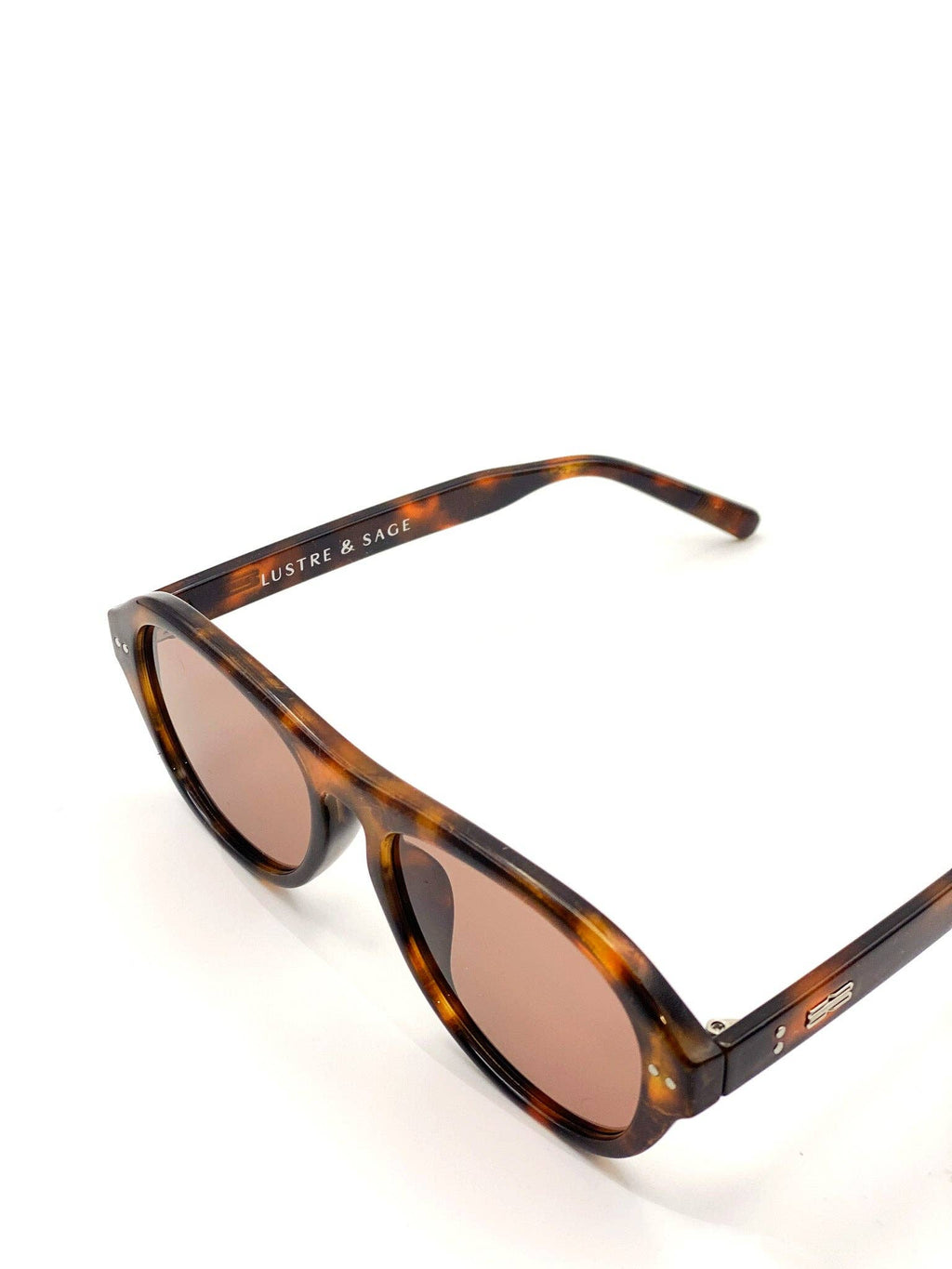 L&S Blanc Round Frame Sunglasses in Dark Tort