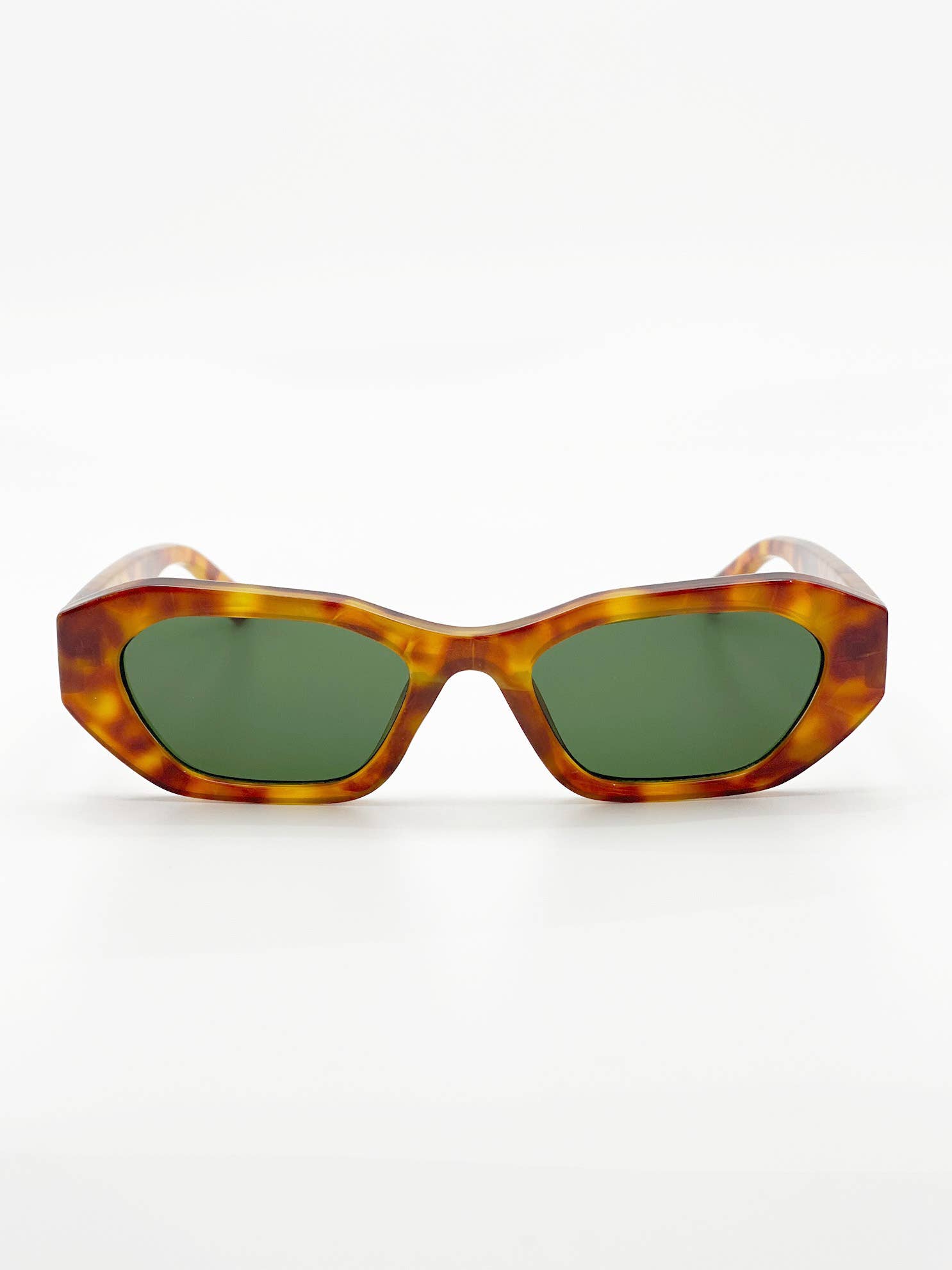 L&S Laila Square Frame Sunglasses in Tort