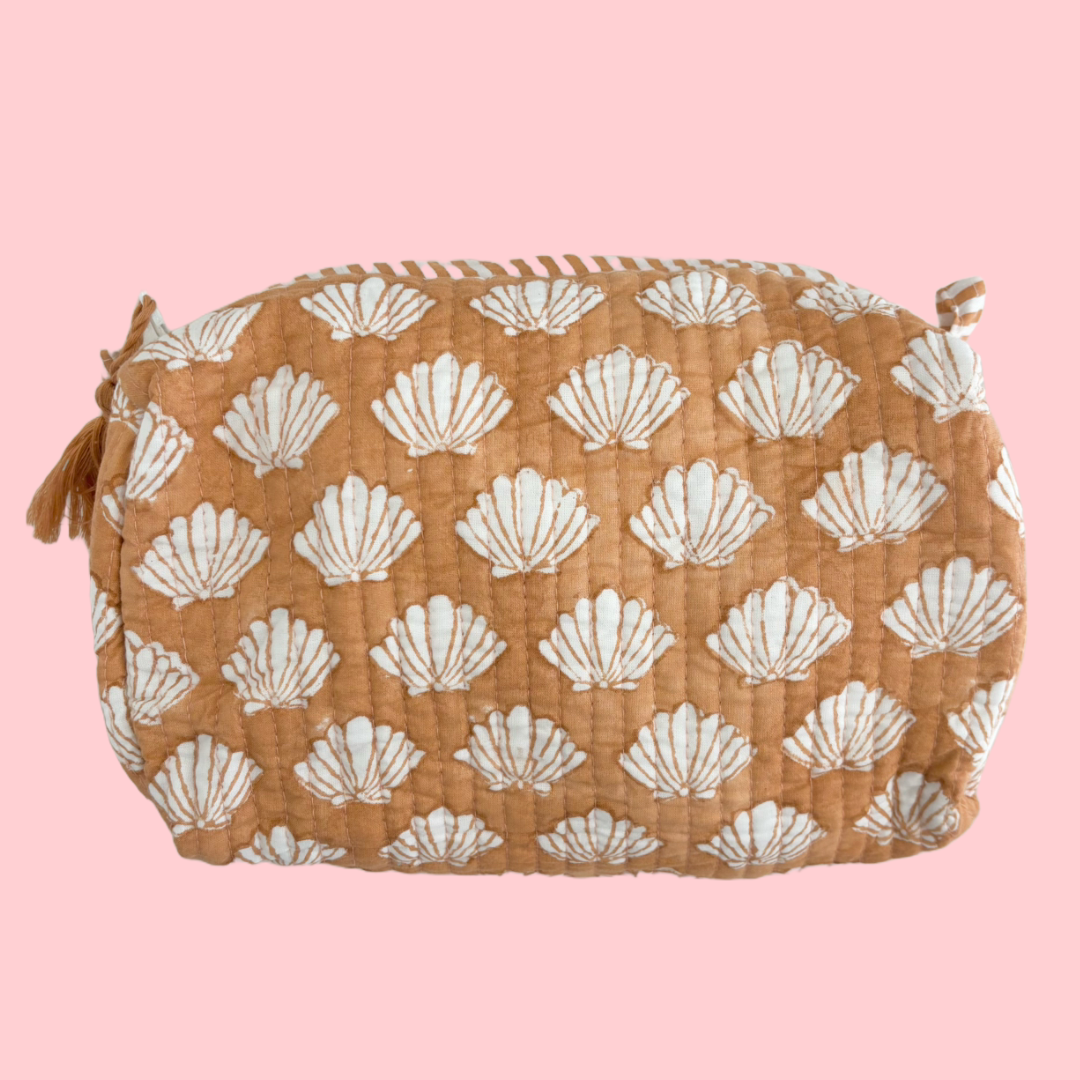 Indie Cosmetic Bag - Peach Seashell [Medium]