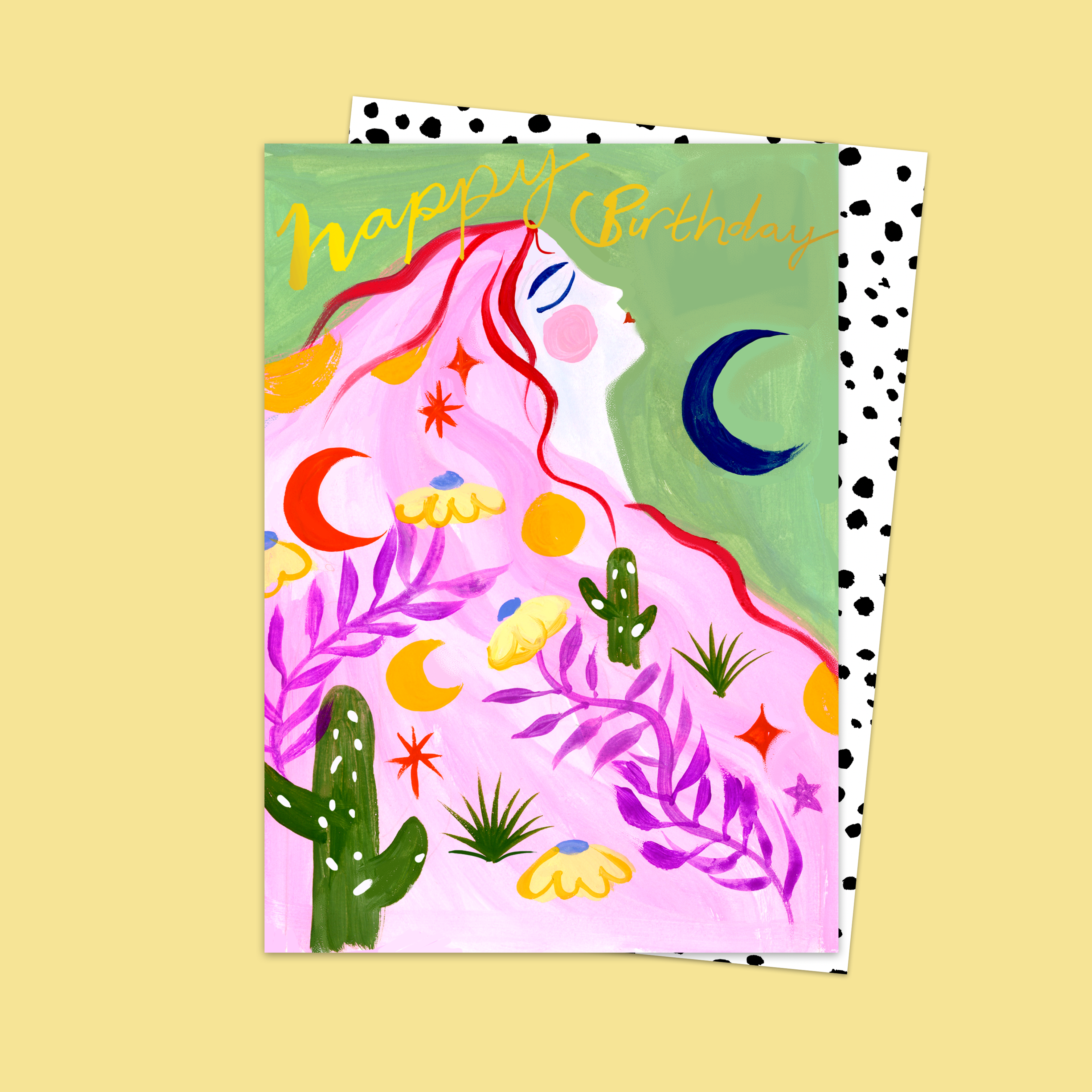 Happy Birthday Cactus Lady Card