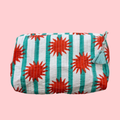 Indie Cosmetic Bag - Red Sun Stripe [Medium]