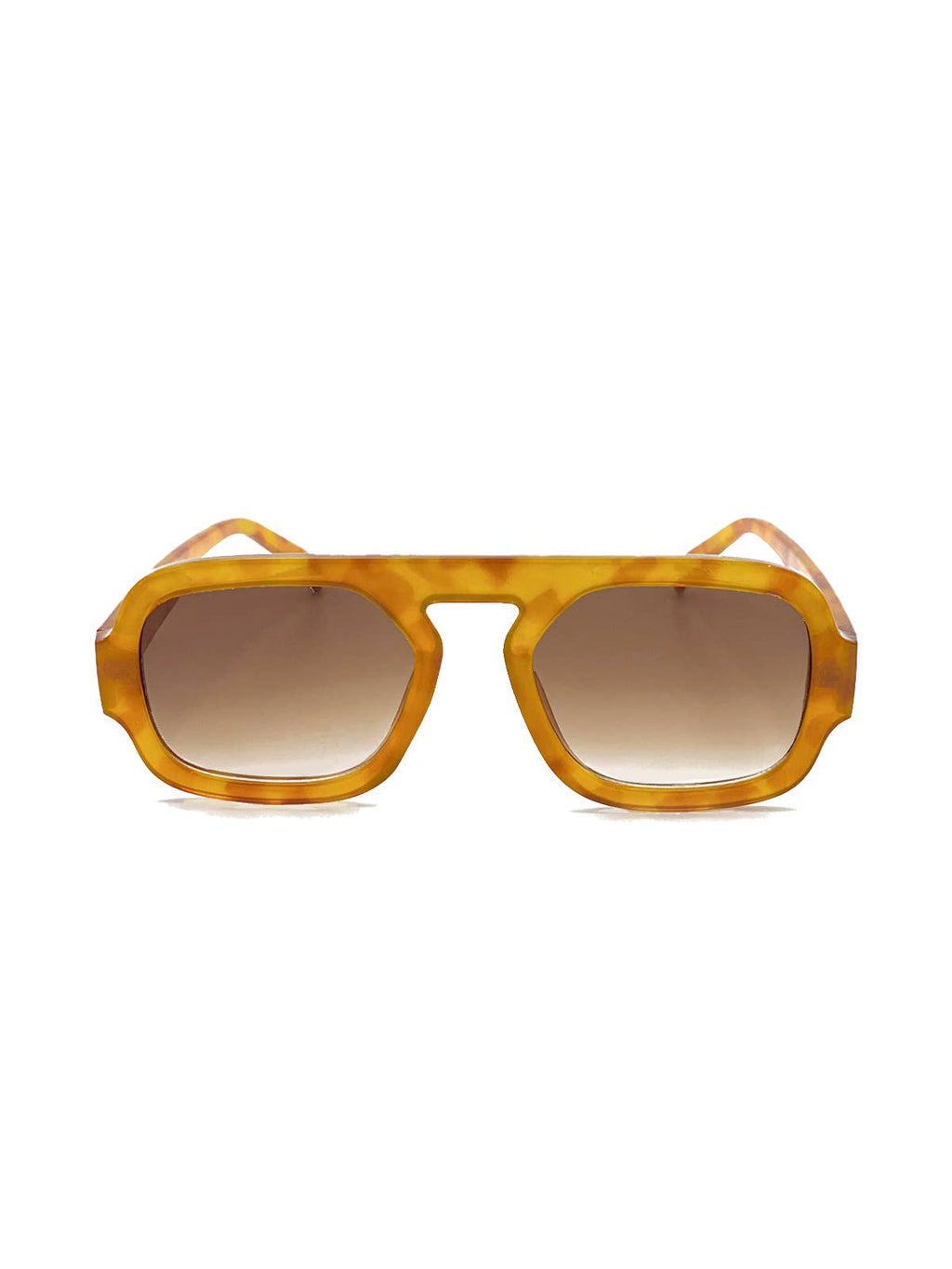 L&S Retro Aviator Sunglasses in Vintage Tort