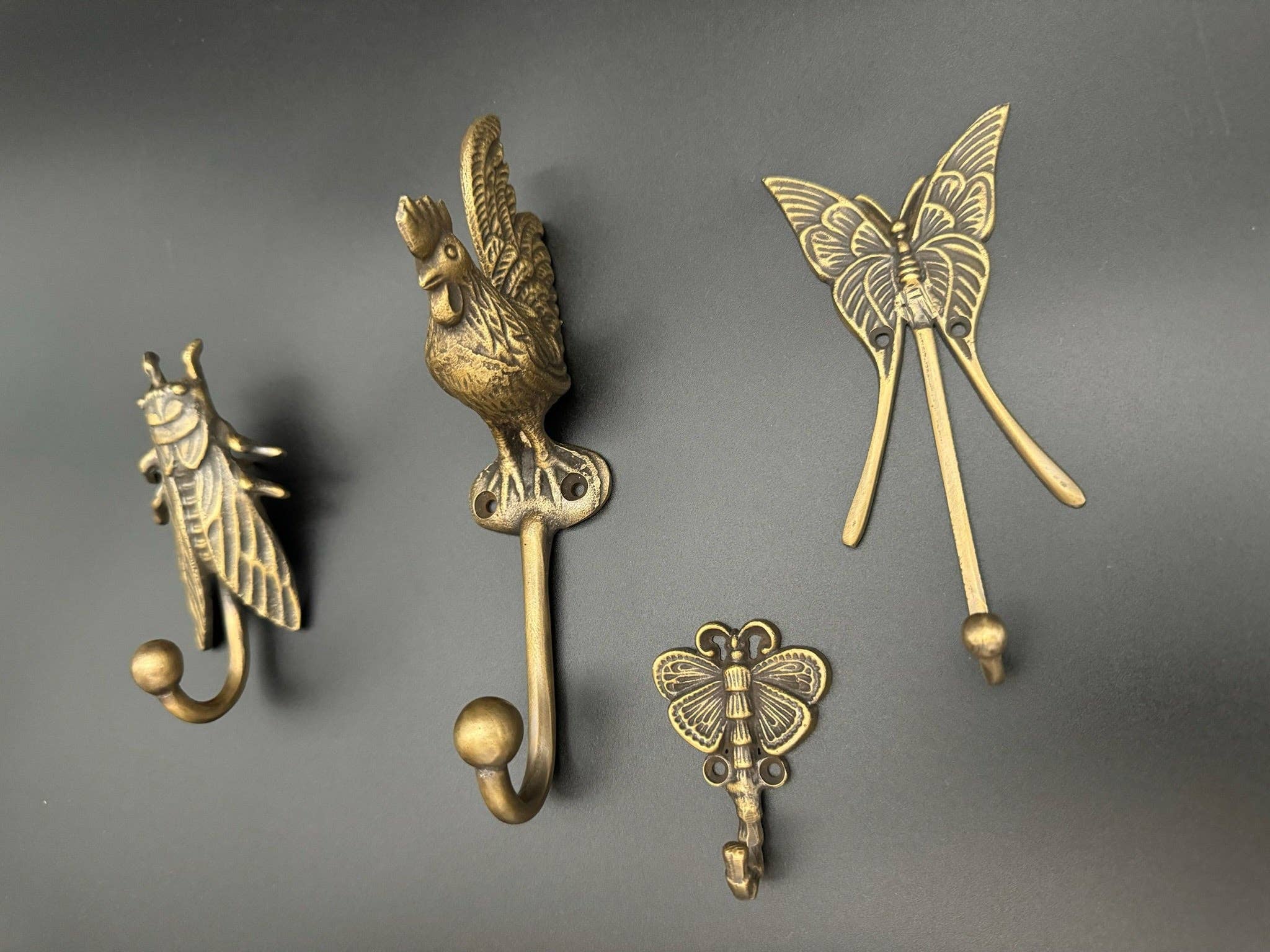 Brass Butterfly Hook - 5.5cm