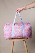 Indian Block Print Weekend Bag - Pink and Lavender
