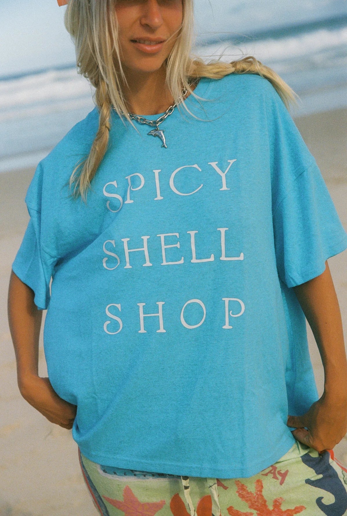 Hemp Baby Blue Shell Shop Tee