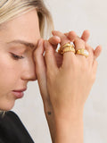 18K Gold Plated Daily Stacker Rings 3set