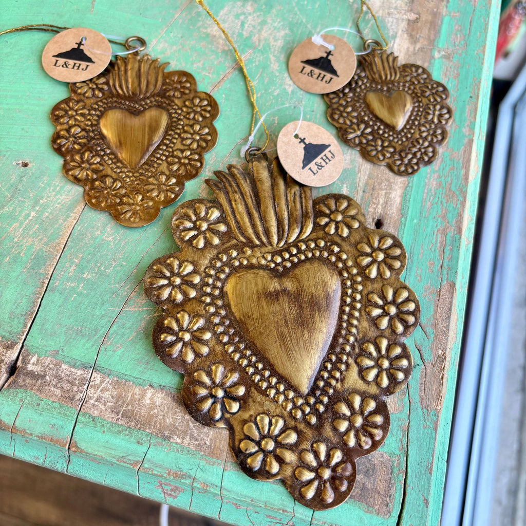 Floral Tin Sacred Hearts [Large]