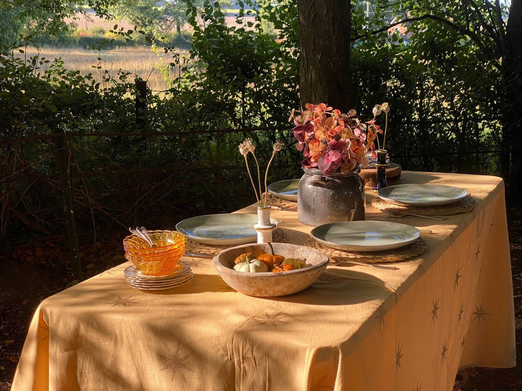 Beige Star Tablecloth