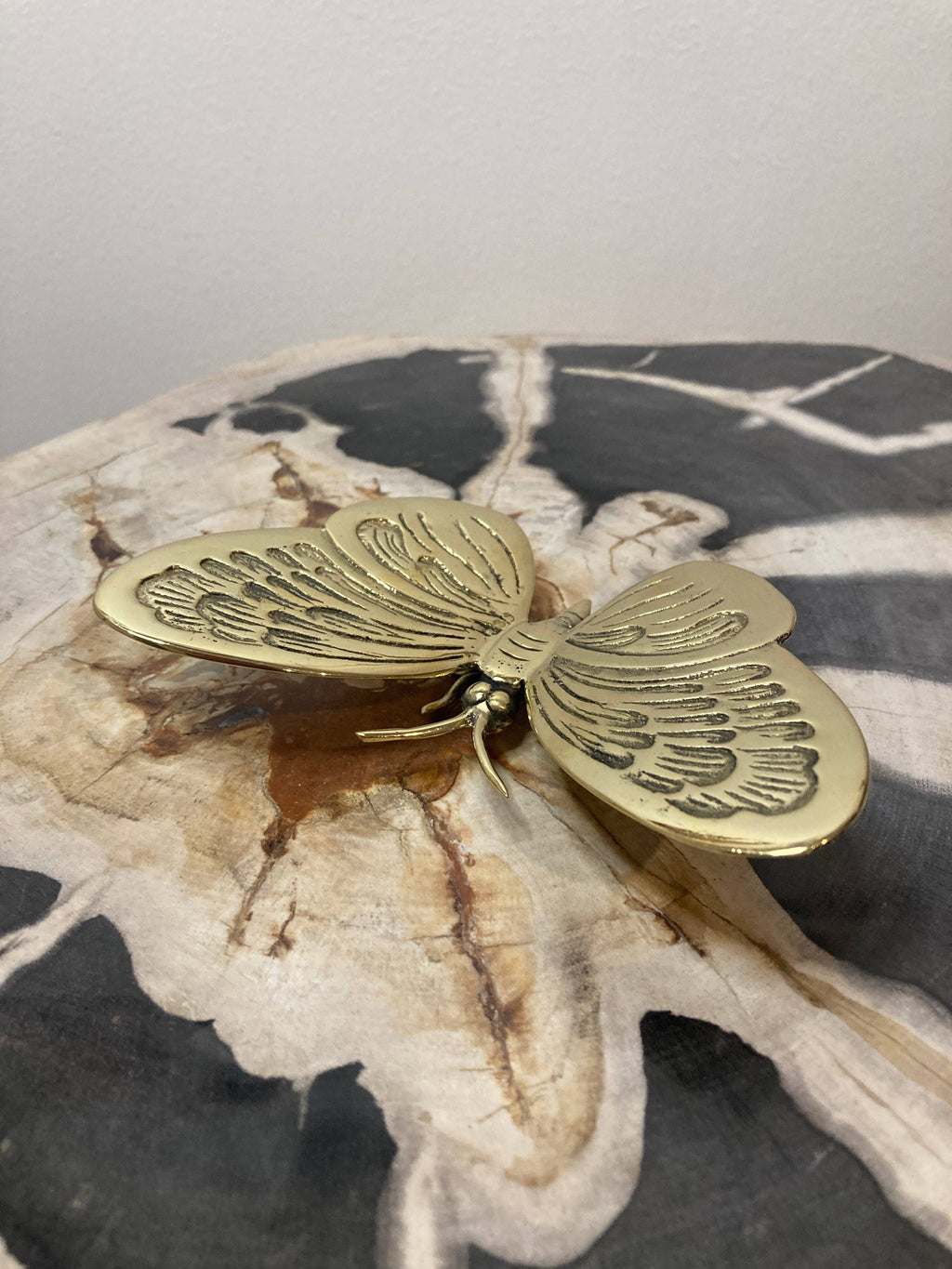 Bronze Butterfly Sculpture – Rounded Wings (13cm)
