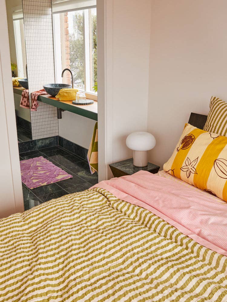 Pistachio Seersucker Quilt Cover [King]
