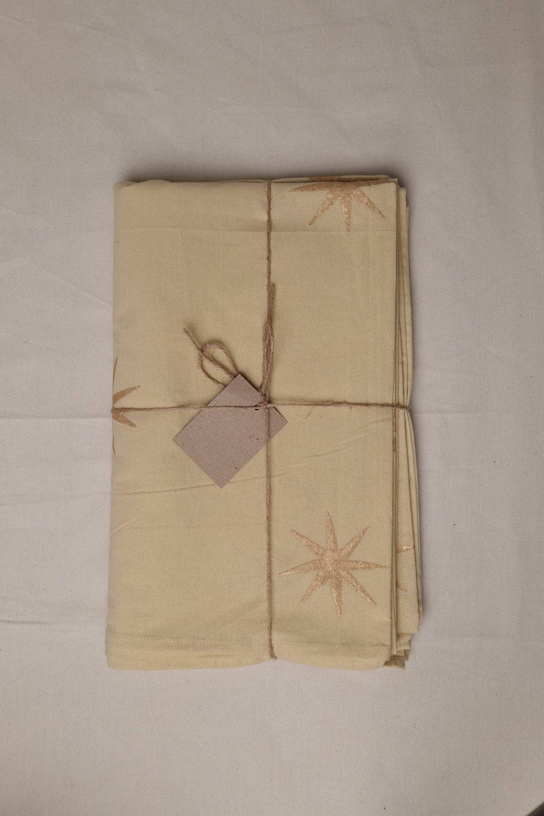 Beige Star Tablecloth