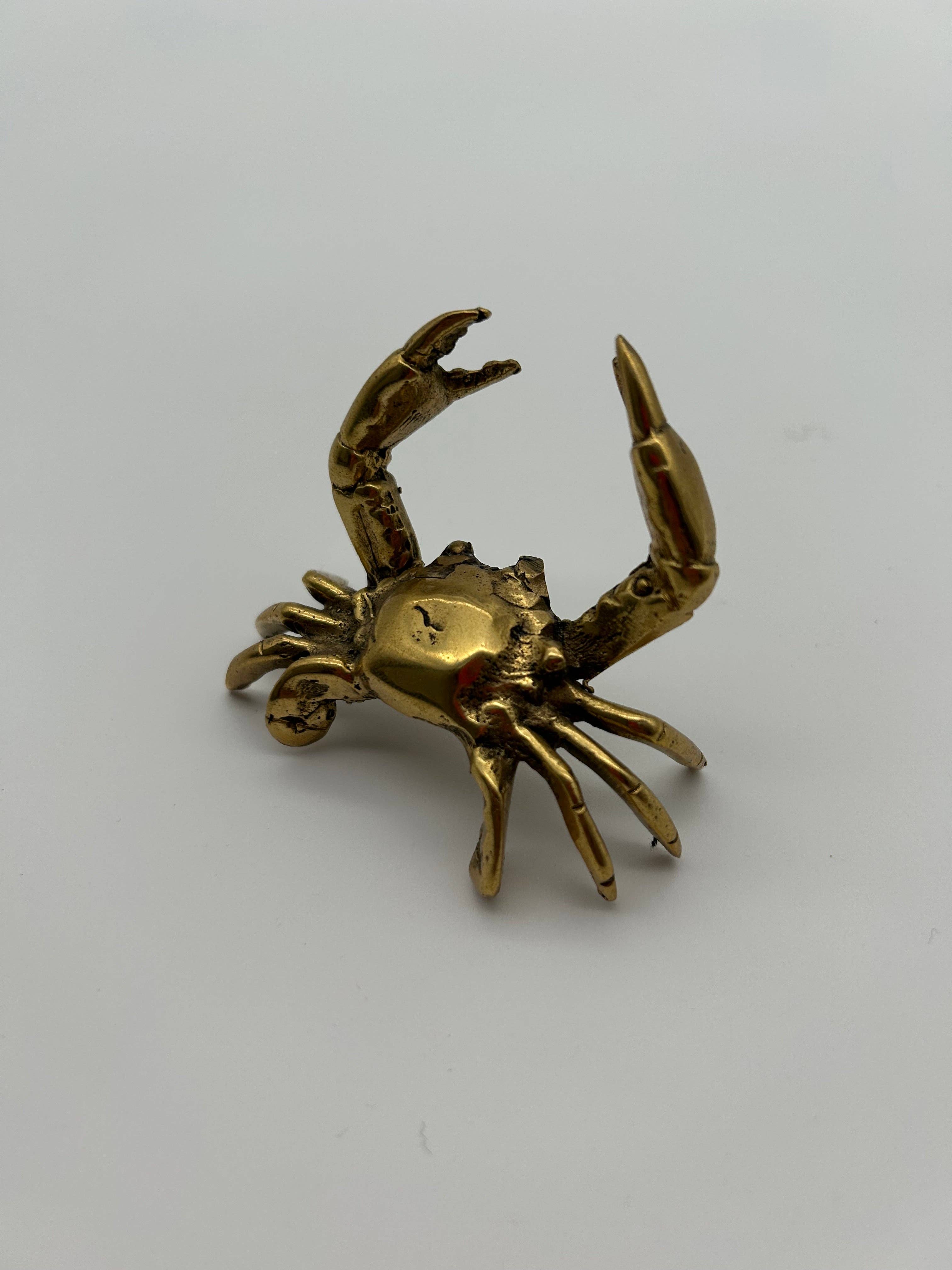 Handcrafted Bronze Crab Sculpture – Small