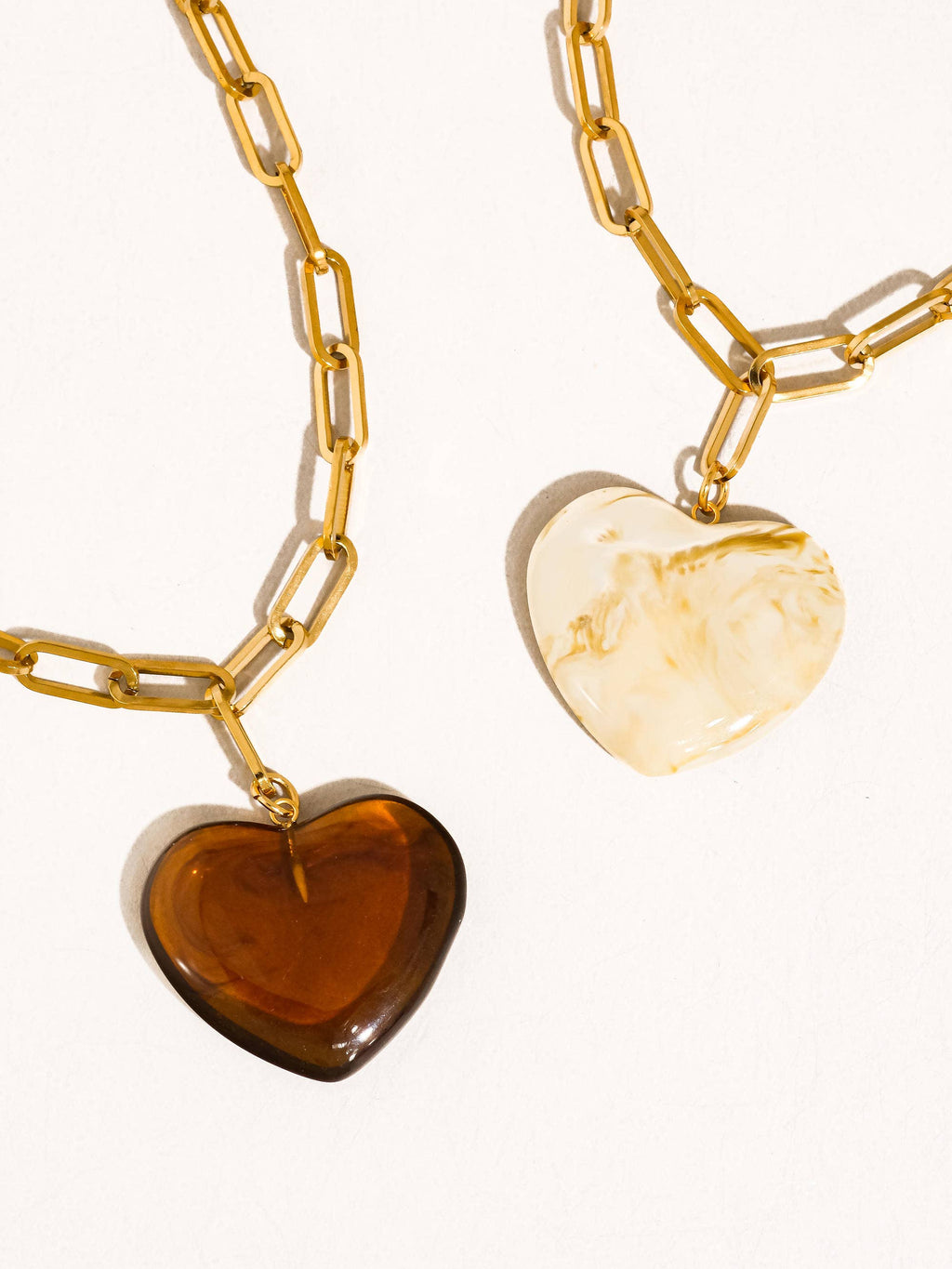 Rouelle Heart Necklace - Brown