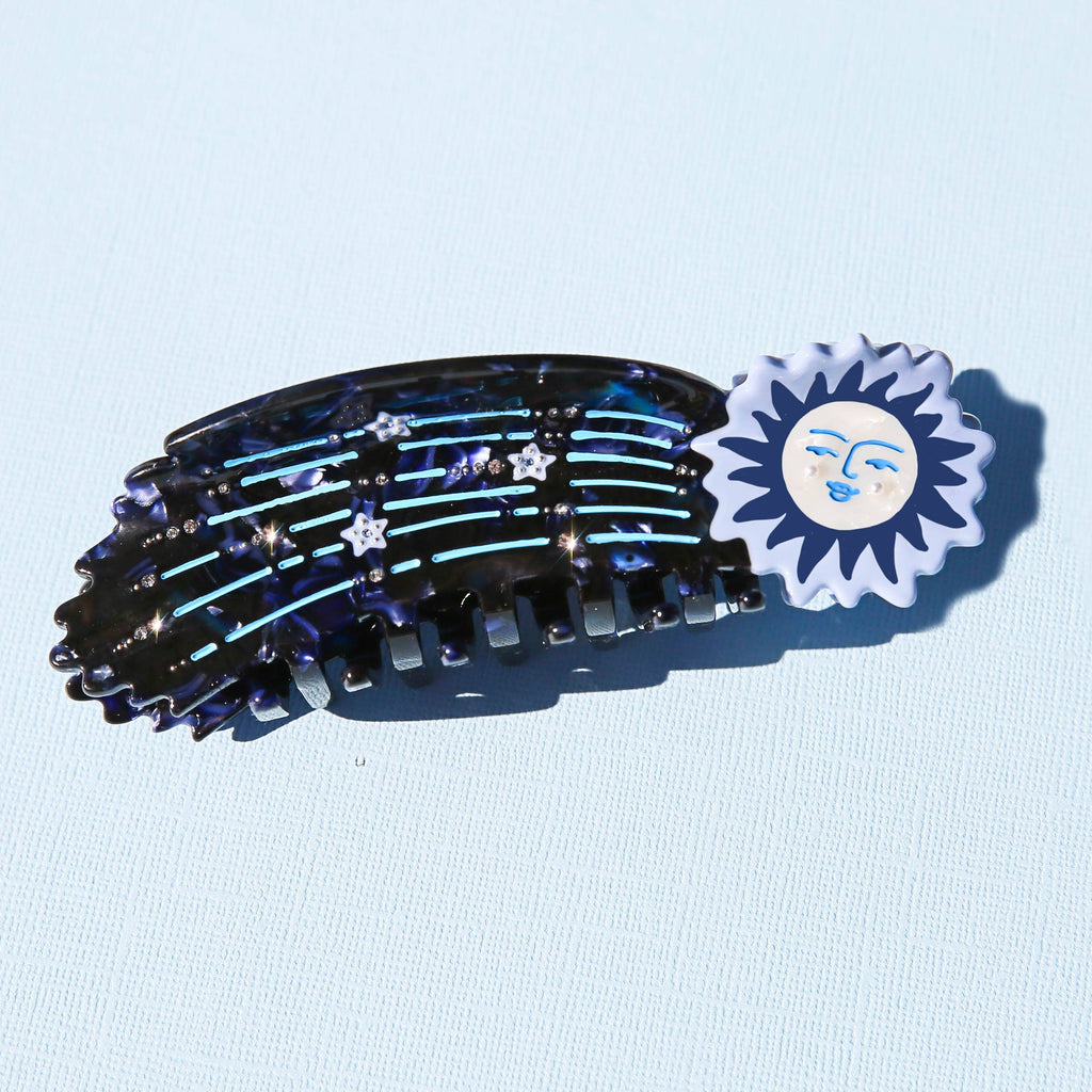Blue Shooting Star Claw Clip