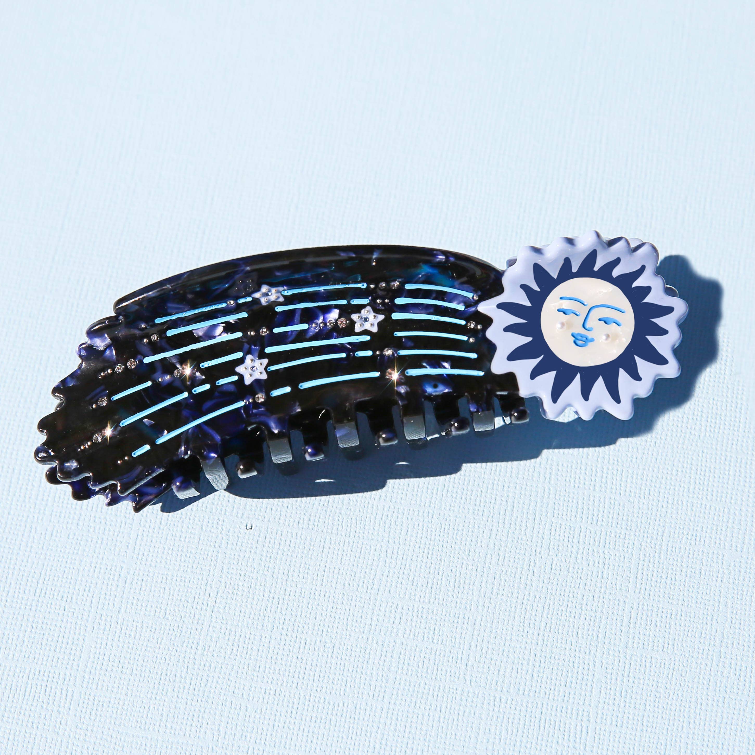 Blue Shooting Star Claw Clip