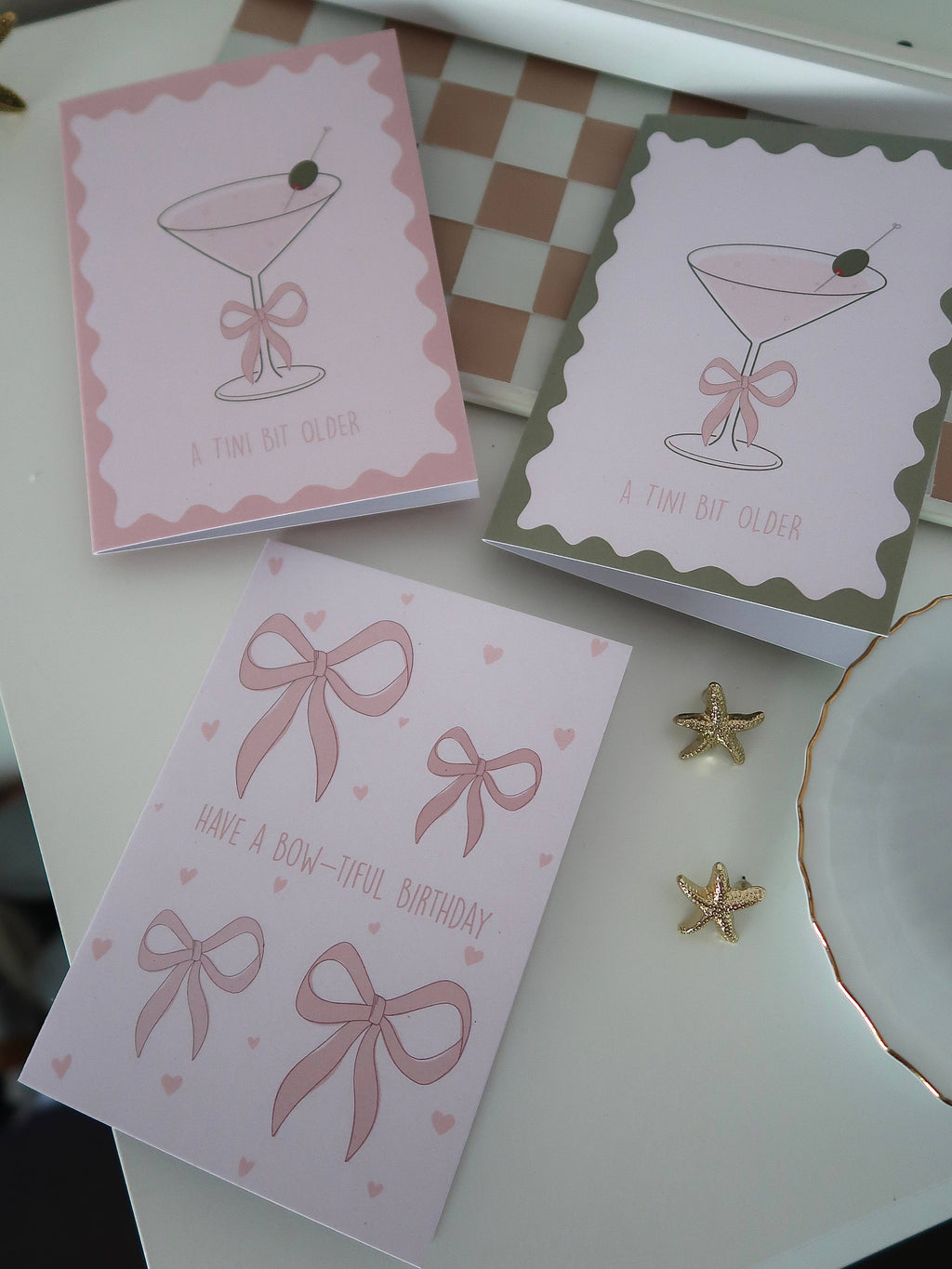 A Tini Bit Older | Birthday Card | Pink Card | Martini Card