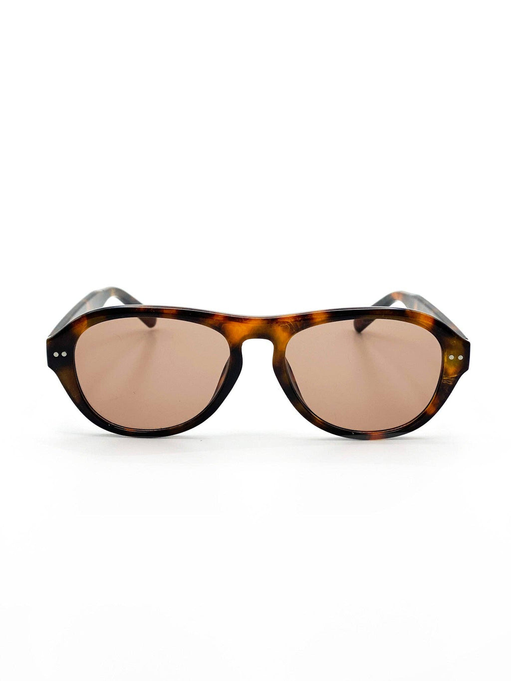 L&S Blanc Round Frame Sunglasses in Dark Tort