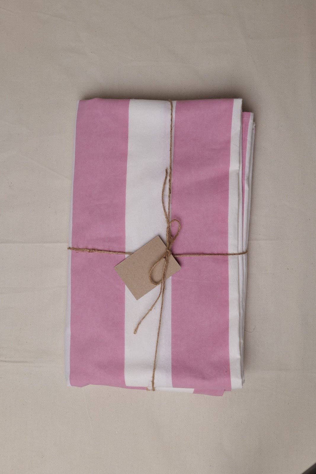 Mauve Stripe Tablecloth