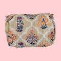 INDIE COSMETIC BAG [MYSTRIC FLORAL SAND]: SMALL
