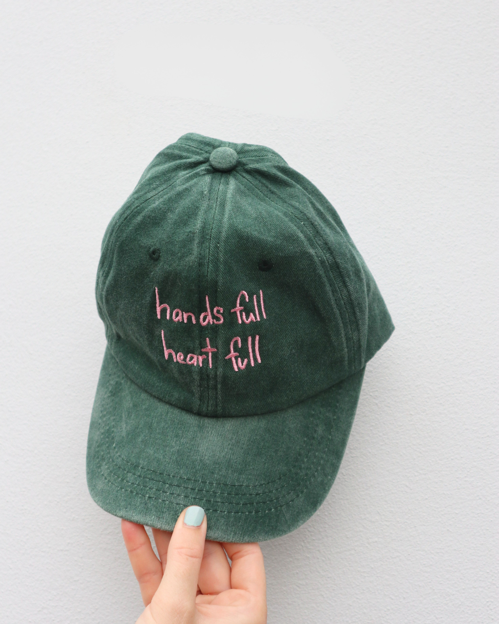 Heart Full Adults Cap: Cobalt/white