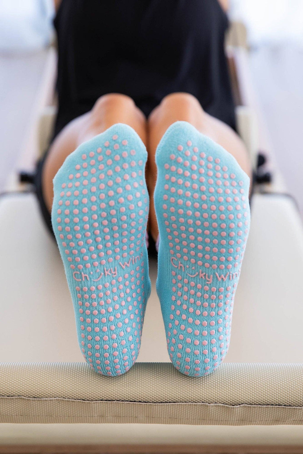 Frilly Blue Pilates Grip Socks [EU38-44]