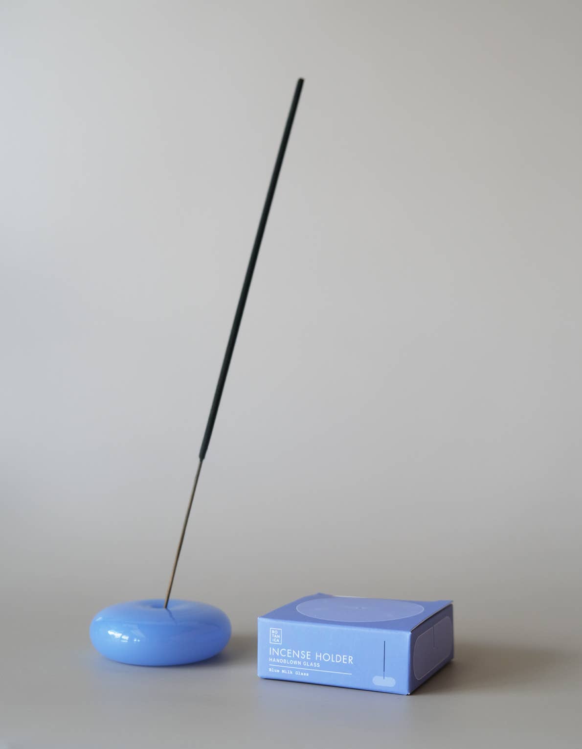 Glass Bubble Incense Holder - Blue Translucent