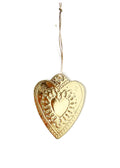 Small Heart - Faux-tin Ornament - Gold single tag
