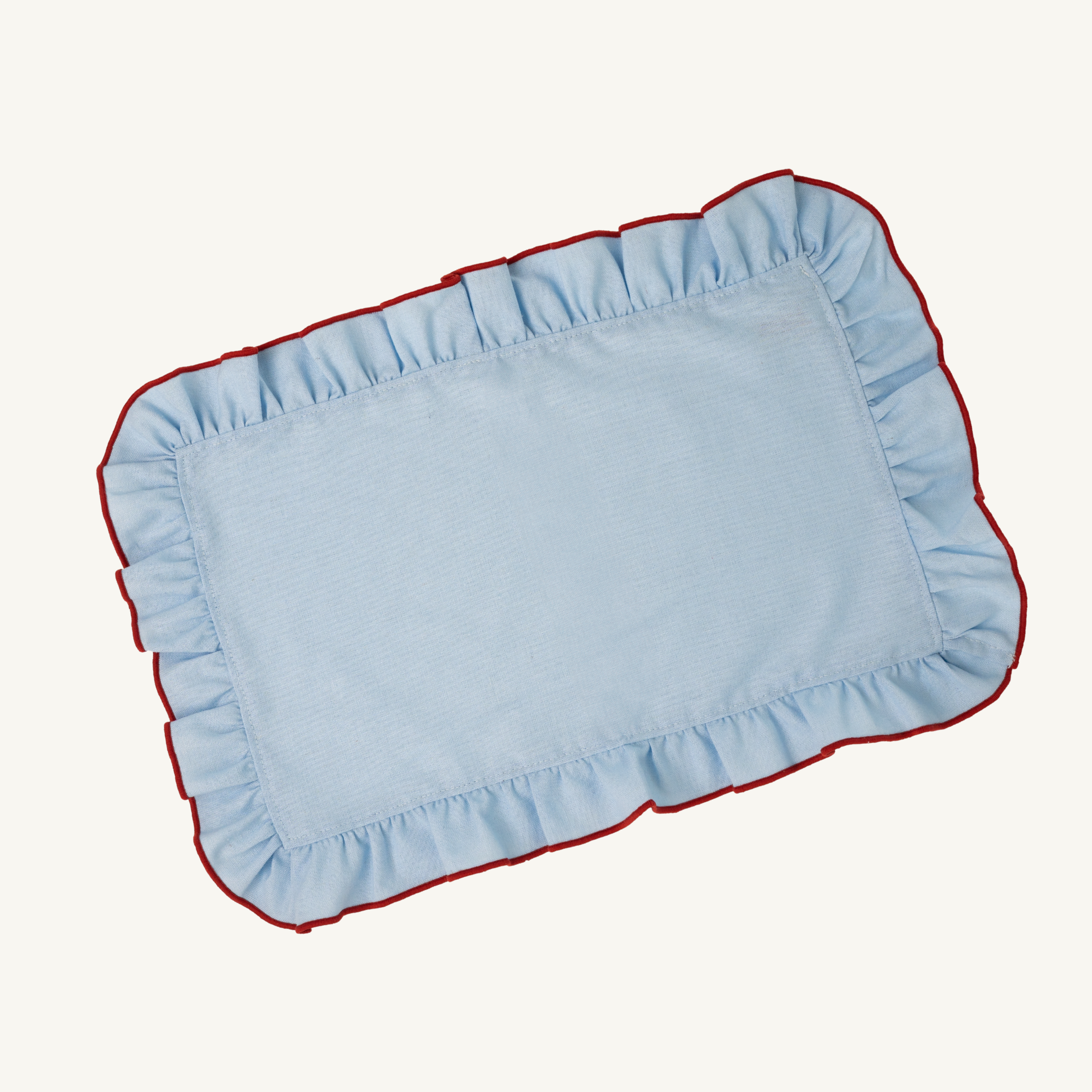 Ruffled placemat clear sky - set of 2