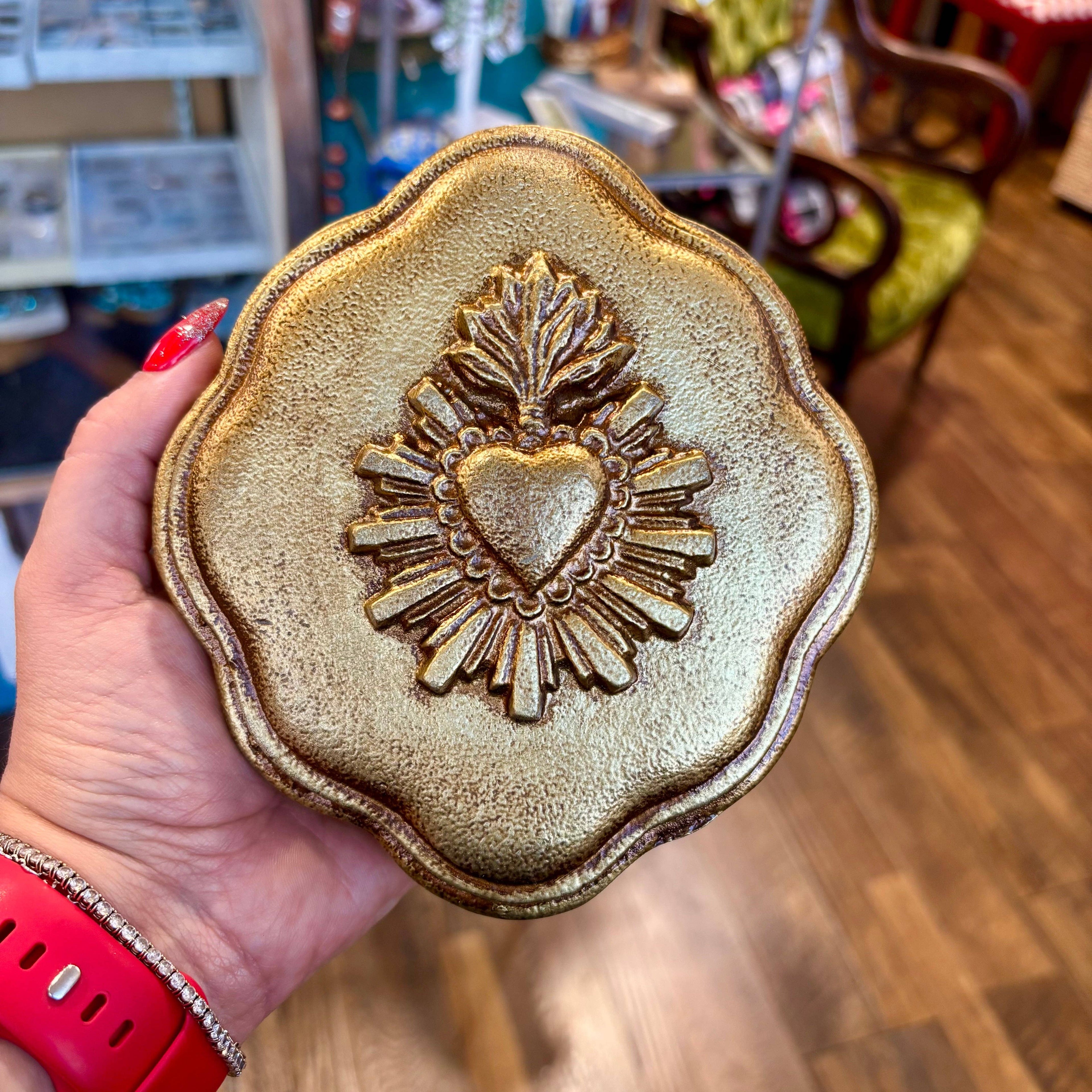 Gold Sacred Heart Box