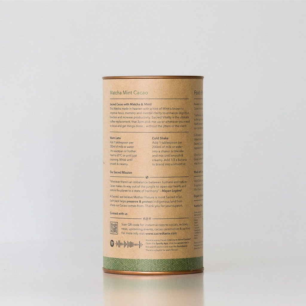 Sacred Taste Vitality - Matcha Mint Cacao 250g