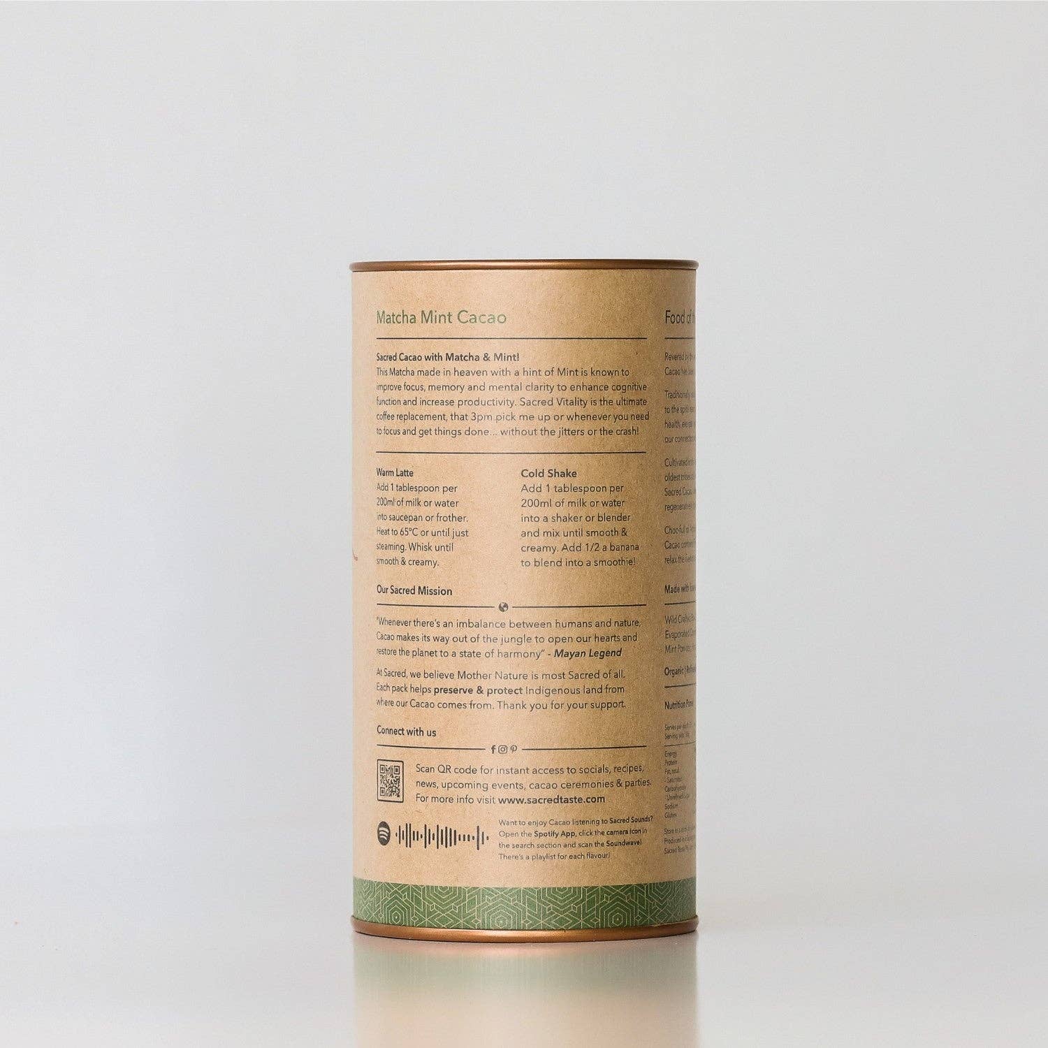 Sacred Taste Vitality - Matcha Mint Cacao 250g