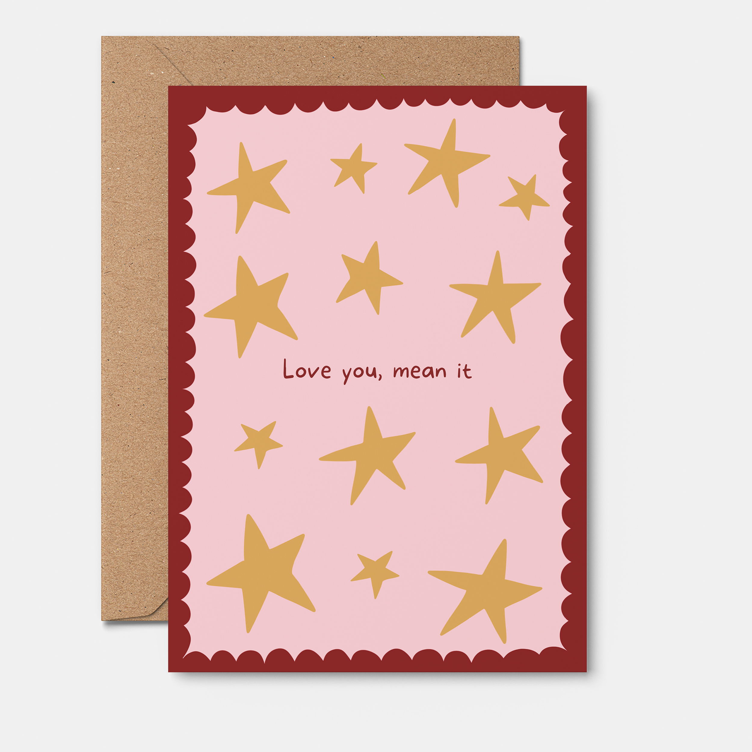 Love You, Mean It | Love Card | Anniversary Card