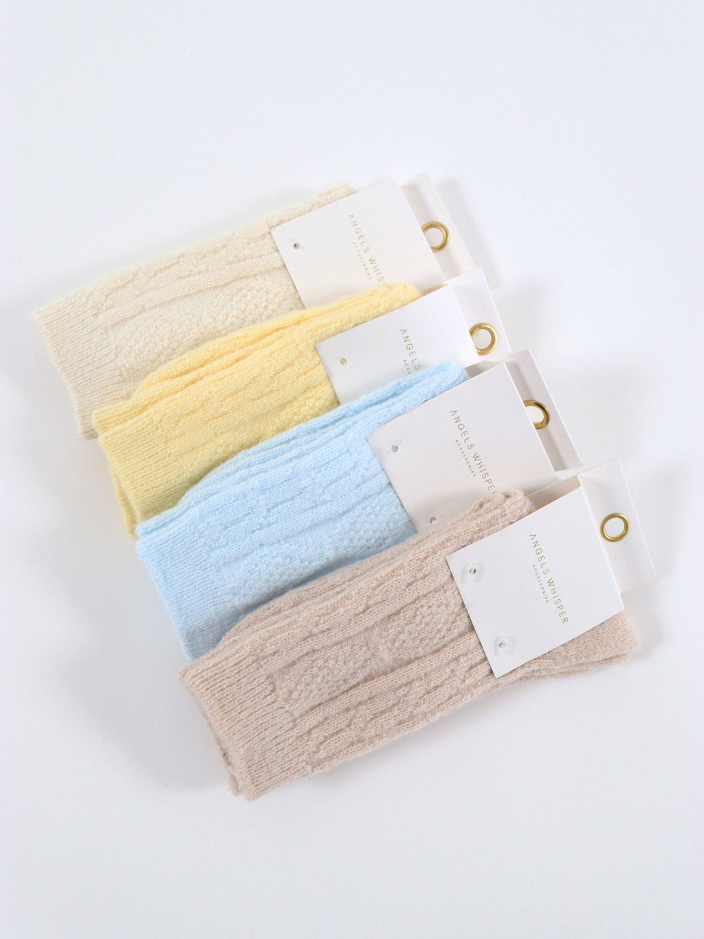 [New Colour] Fisherman Wool Crew Socks in Lemon