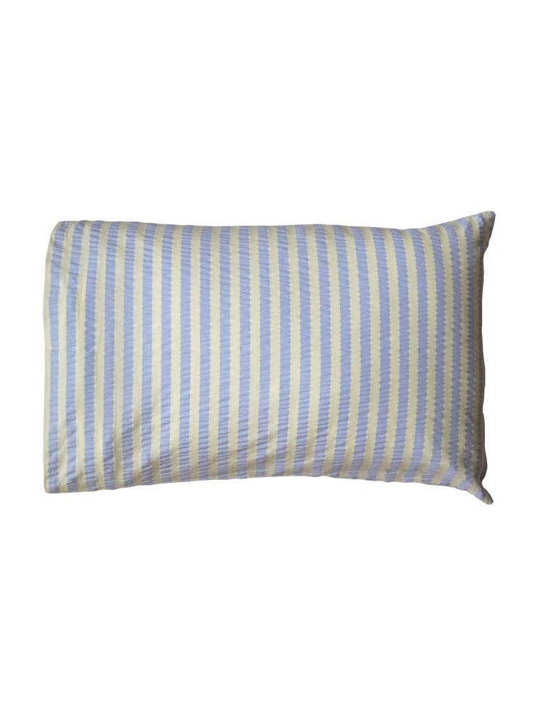 Butter Blue Seersucker Standard Pillowcase Set