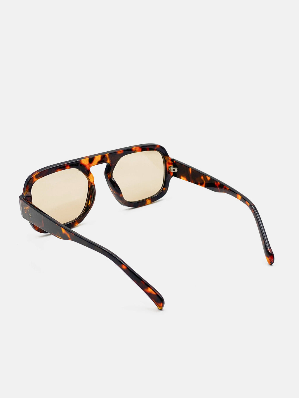 L&S Retro Aviator Sunglasses in Dark Tort