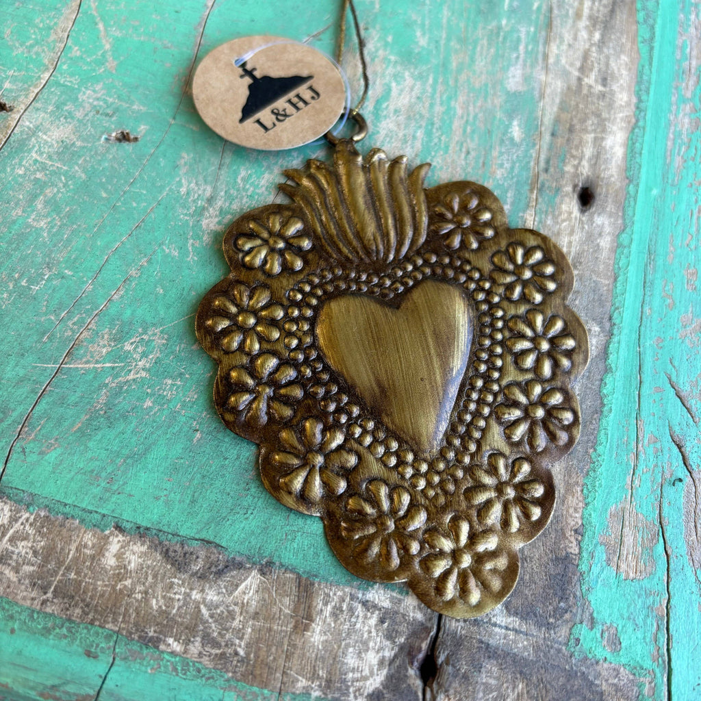 Floral Tin Sacred Hearts [Large]