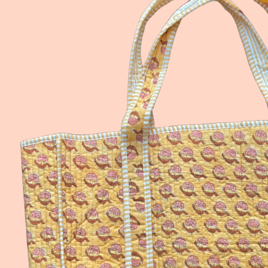 THE WEEKENDER TOTE [HYDRANGEA OCHRE]