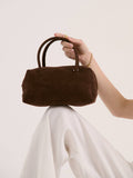 Tory Suede Crossbody Bag In Brown
