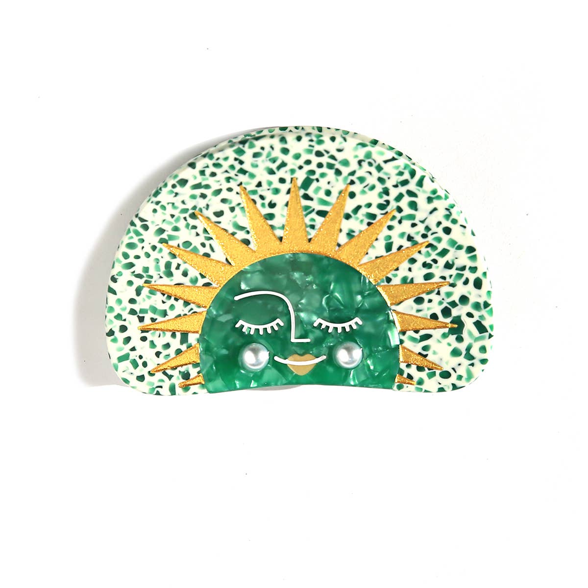 Green Sun Claw Clip