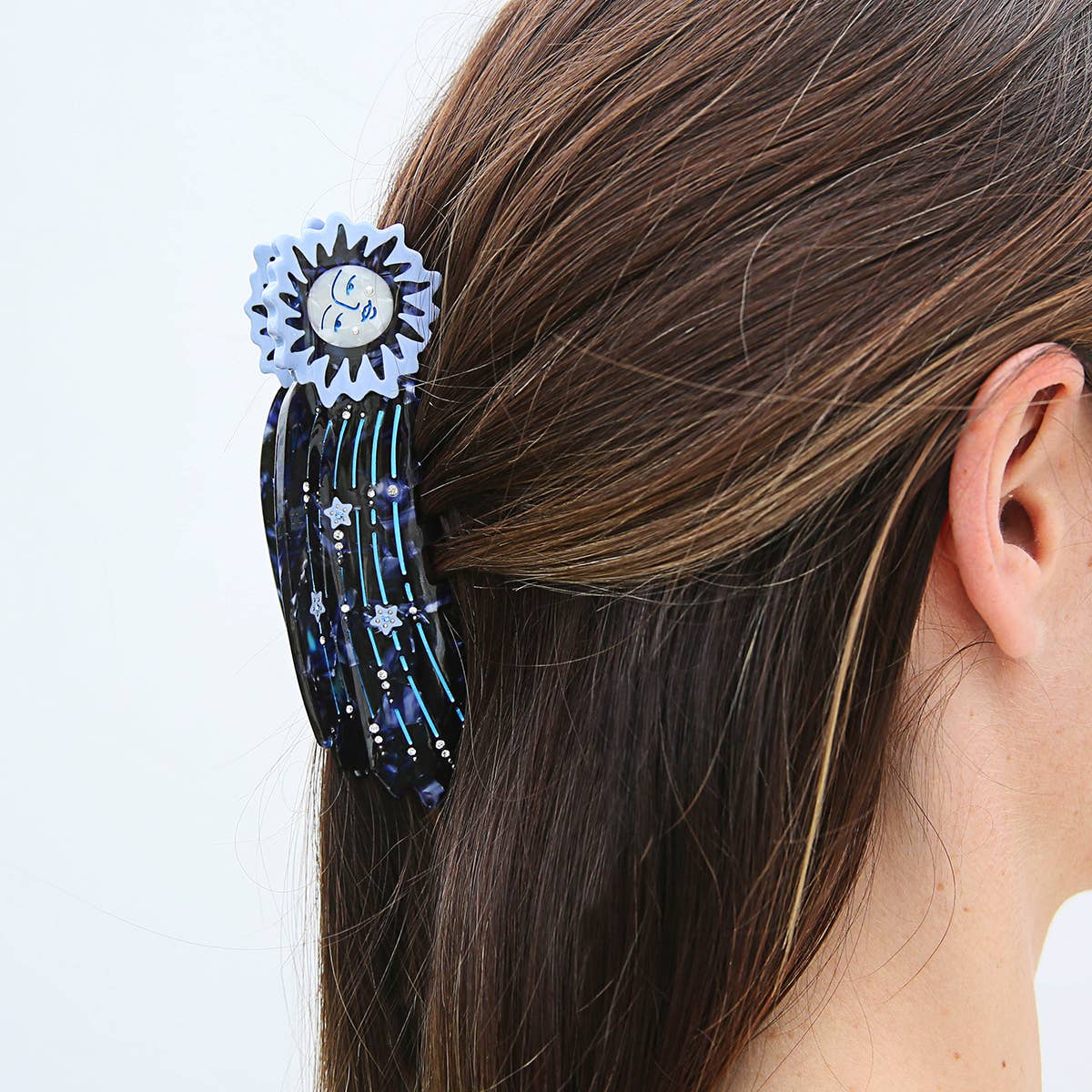 Blue Shooting Star Claw Clip