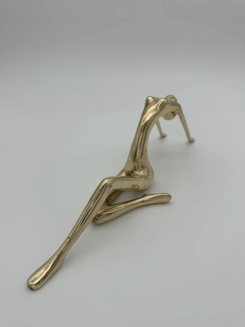 Abstract Bronze Female Form – Movement Sculpture
