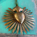 Sacred Heart Sun Rays 7" Ornament